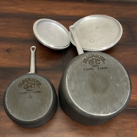 Magnalite Kitchen Vintage Magnalite Ghc 3 Quart Pots Saucepan Riveted Handle Anodized